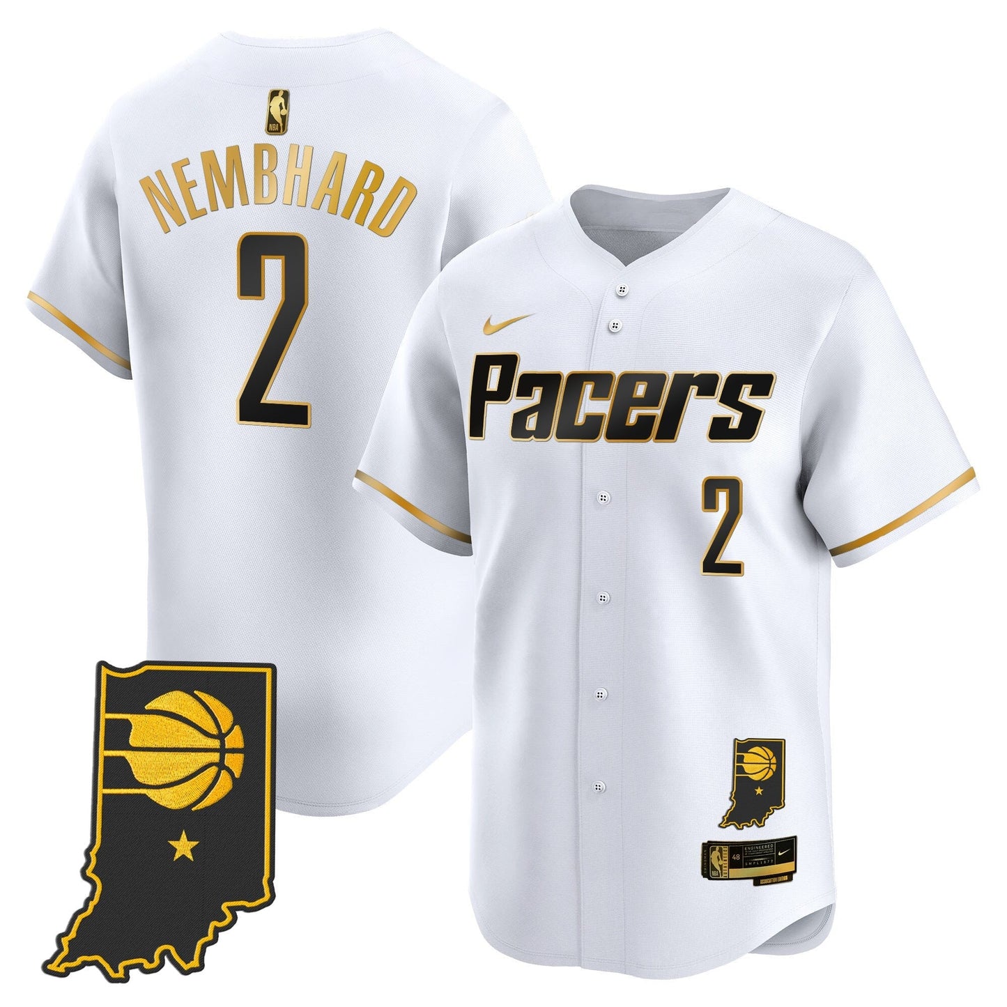 Men's Indiana Pacers Vapor Baseball Jersey - All Stitched