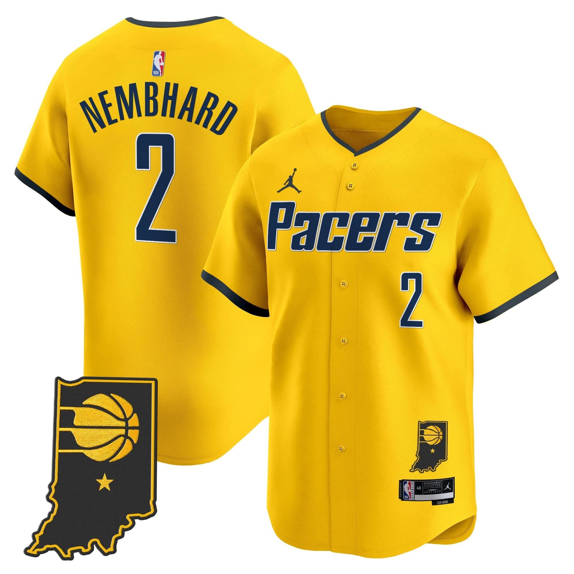 Men's Indiana Pacers Vapor Baseball Jersey - All Stitched
