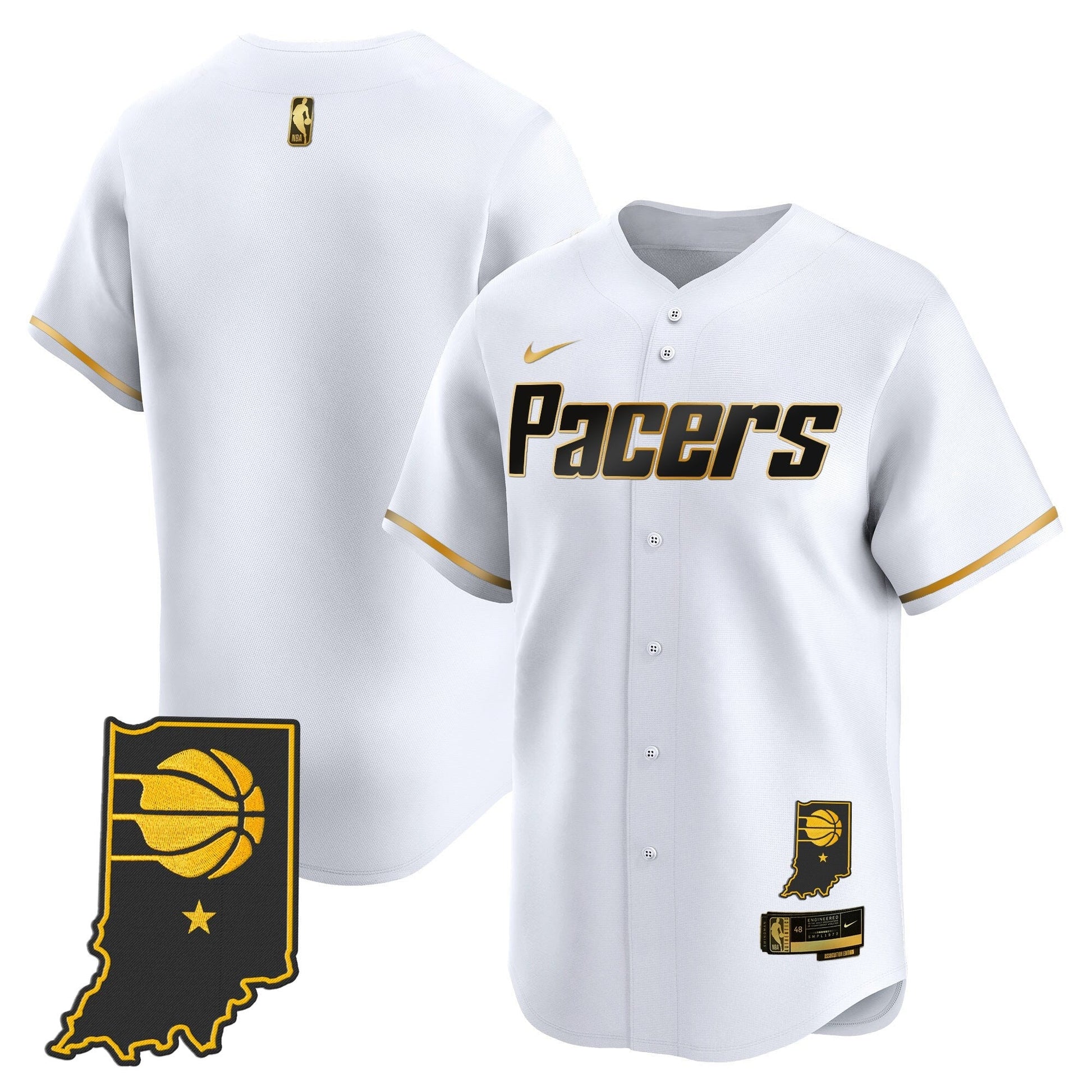 Men's Indiana Pacers Vapor Baseball Jersey - All Stitched