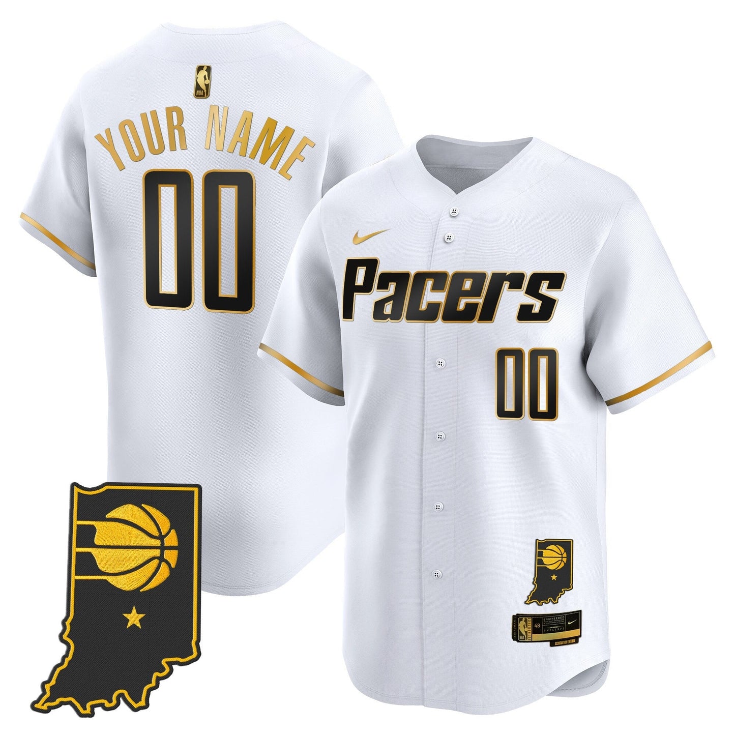 Indiana Pacers Vapor Baseball Custom Jersey - All Stitched
