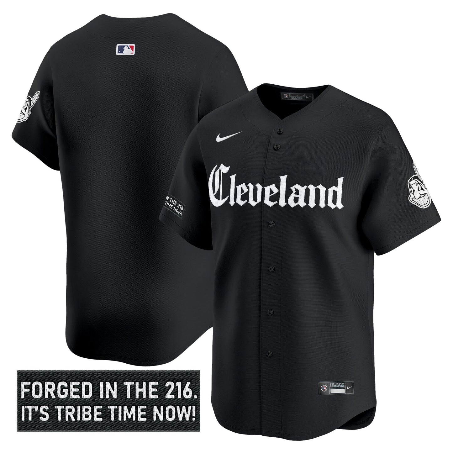 Men's Cleveland Indians 'Gothic Iron Edition' Vapor Premier Limited Jersey - All Stitched