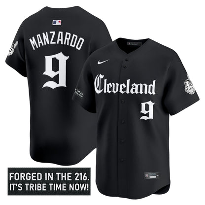 Men's Cleveland Indians 'Gothic Iron Edition' Vapor Premier Limited Jersey - All Stitched