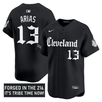 Men's Cleveland Indians 'Gothic Iron Edition' Vapor Premier Limited Jersey - All Stitched