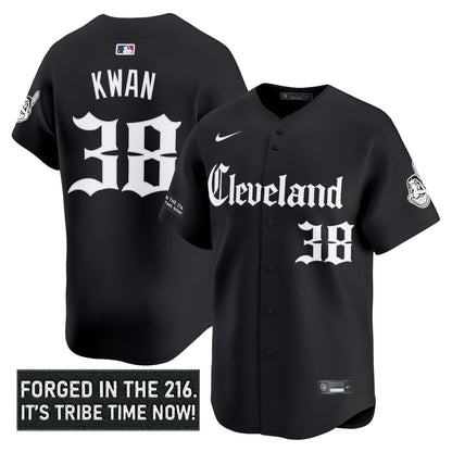 Men's Cleveland Indians 'Gothic Iron Edition' Vapor Premier Limited Jersey - All Stitched