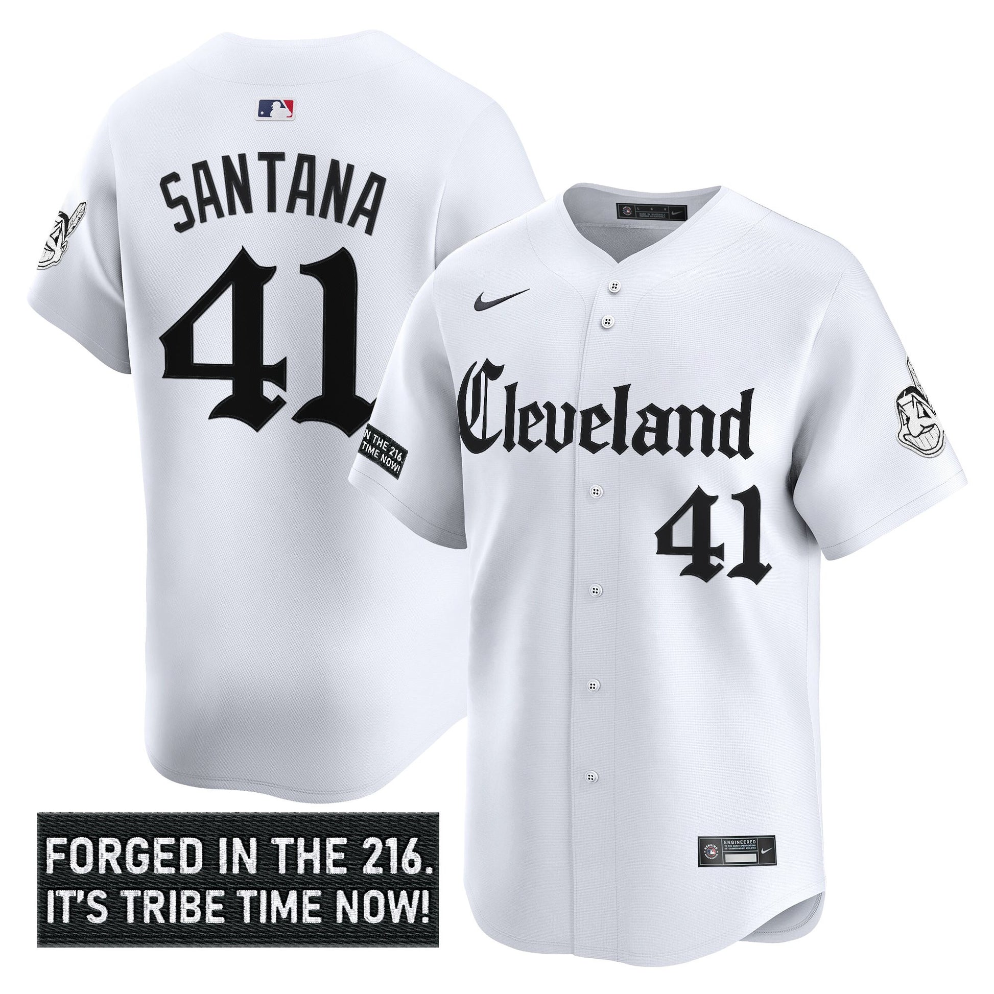 Men's Cleveland Indians 'Gothic Iron Edition' Vapor Premier Limited Jersey - All Stitched