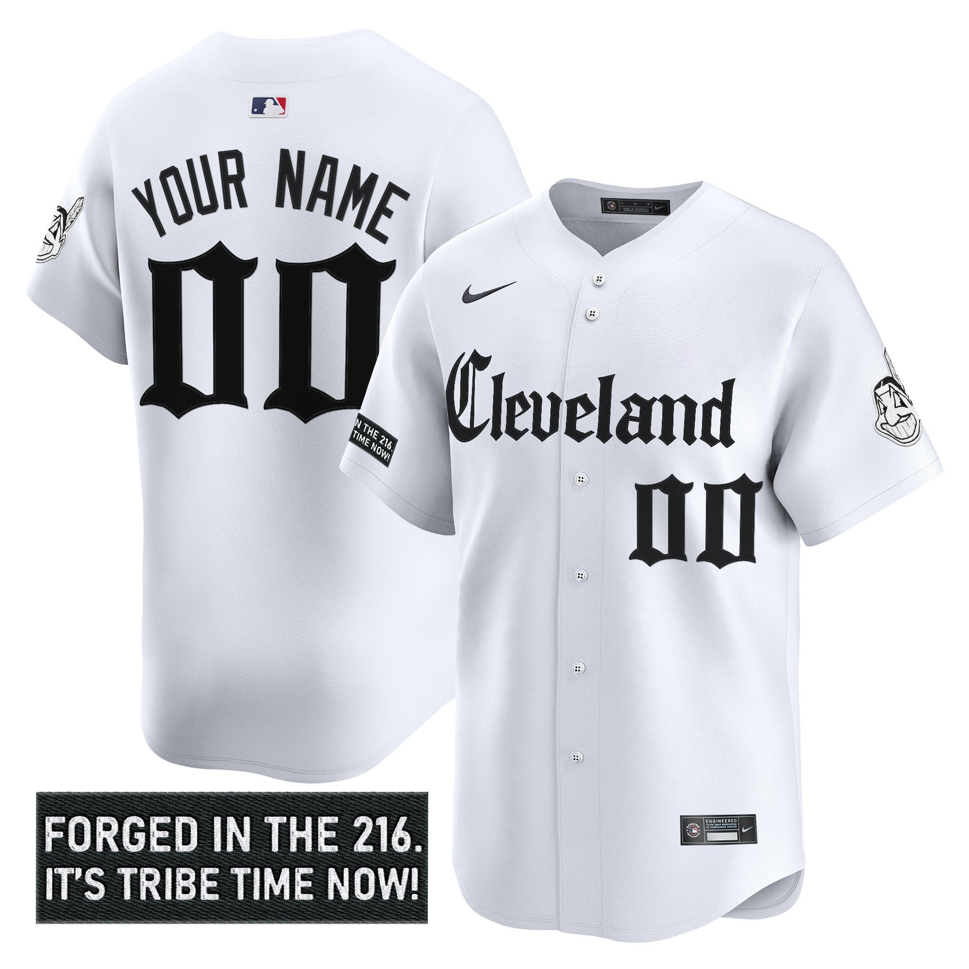 Cleveland Indians 'Gothic Iron Edition' Vapor Premier Limited Custom Jersey - All Stitched