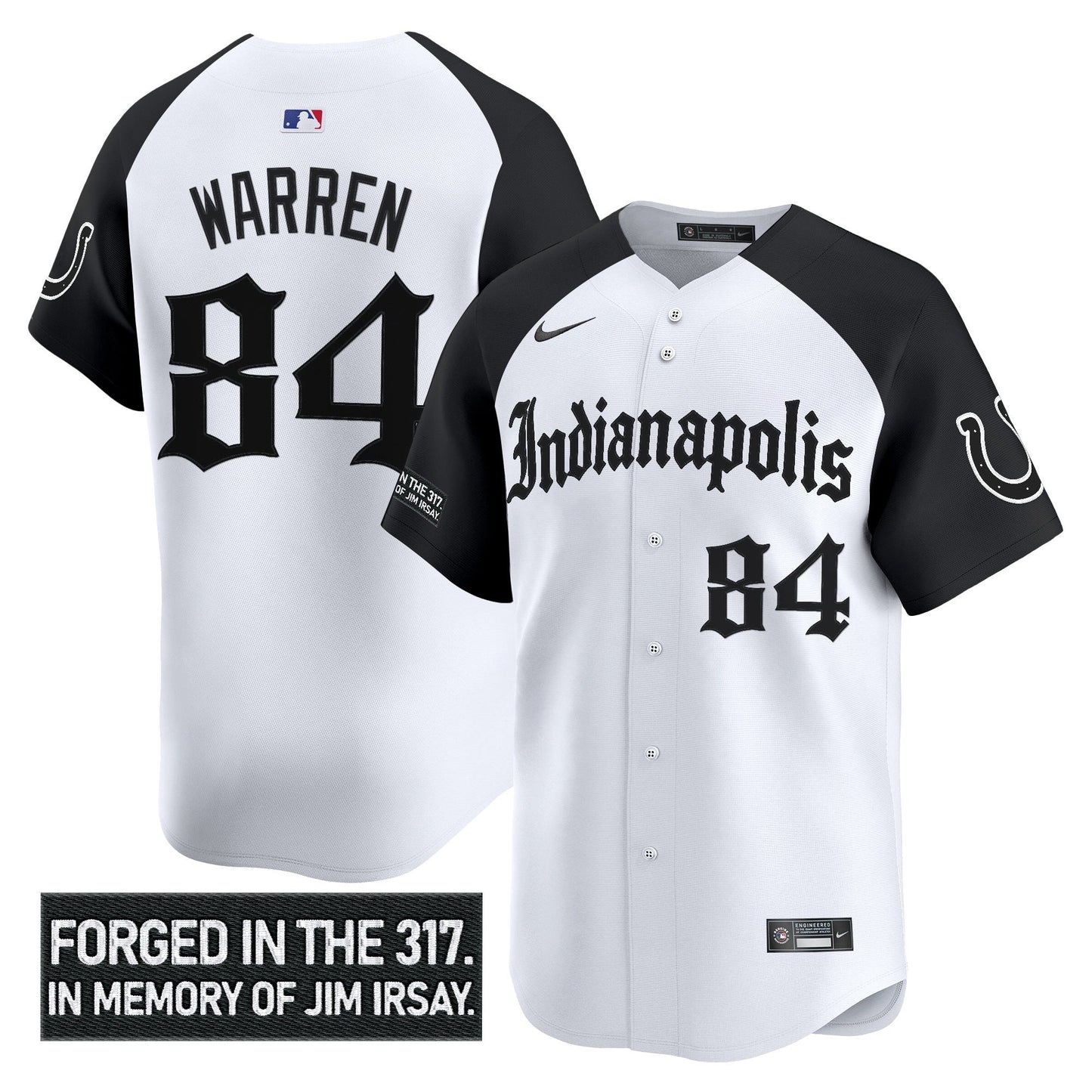 Men's Indianapolis Colts 'Jim Irsay Tribute' Vapor Baseball Jersey - All Stitched