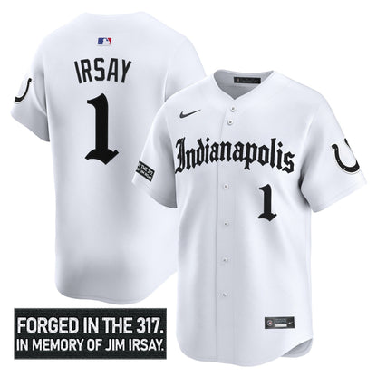 Men's Indianapolis Colts 'Jim Irsay Tribute' Vapor Baseball Jersey - All Stitched
