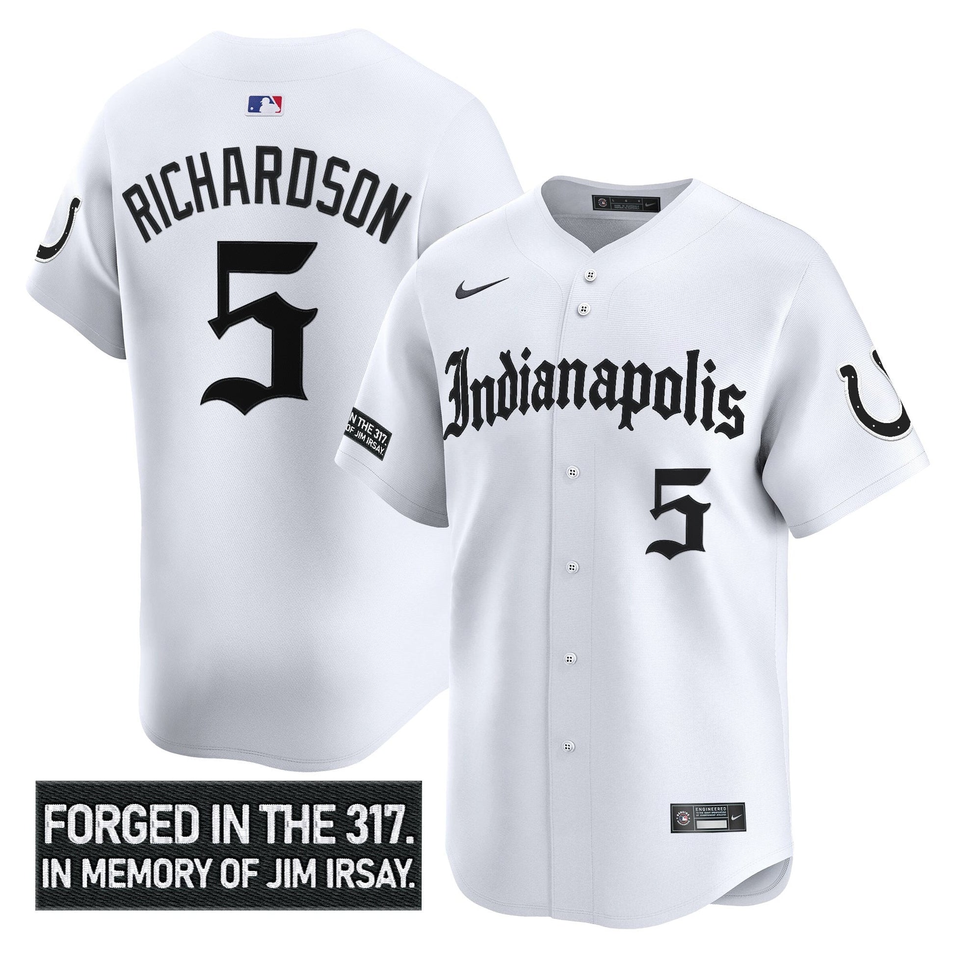 Men's Indianapolis Colts 'Jim Irsay Tribute' Vapor Baseball Jersey - All Stitched