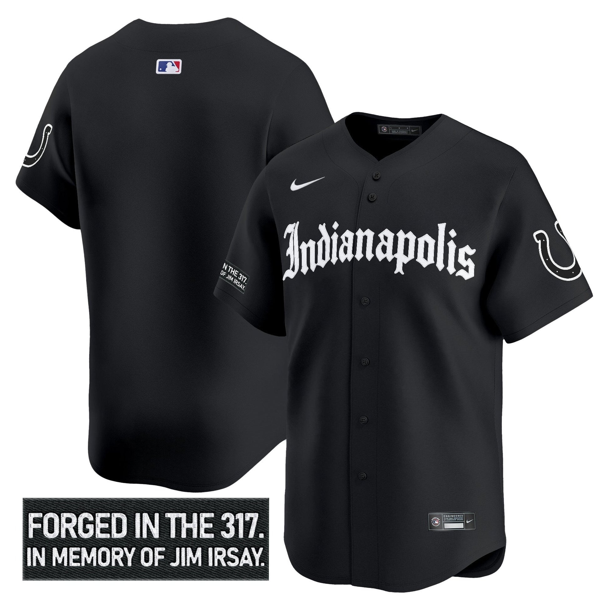Men's Indianapolis Colts 'Jim Irsay Tribute' Vapor Baseball Jersey - All Stitched