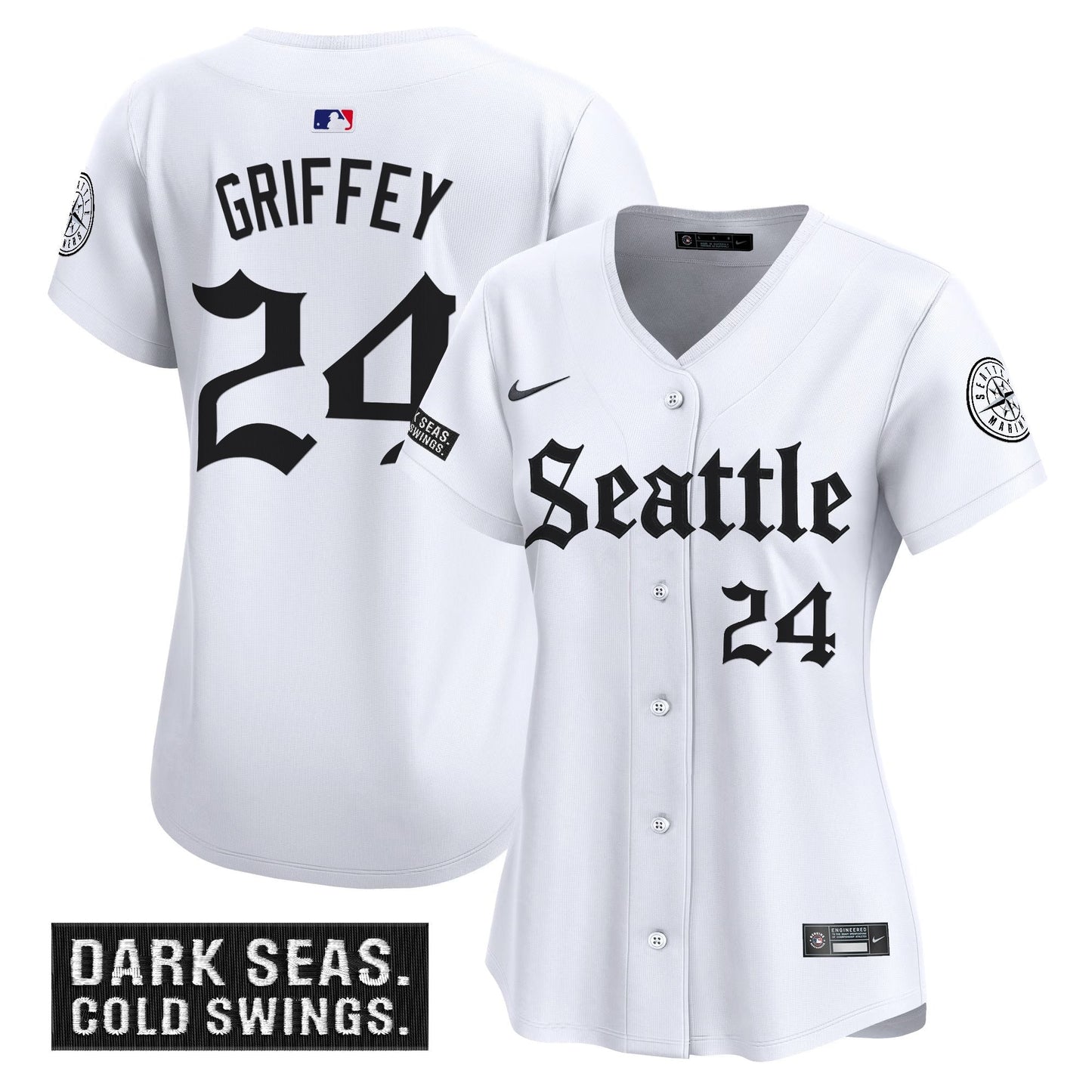 Women's Seattle Mariners 'Deep Sea Gothic Edition' Vapor Premier Limited Jersey - All Stitched