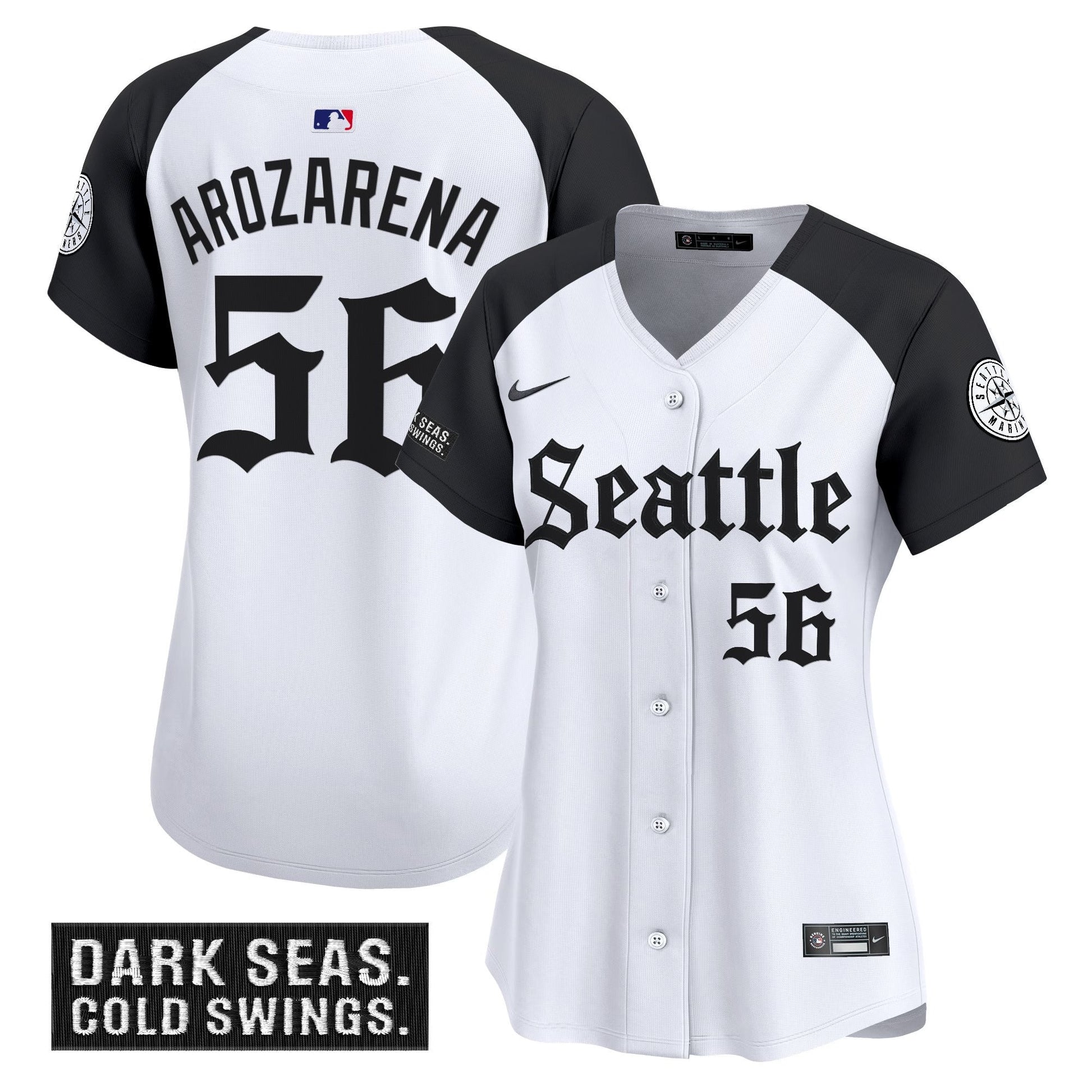 Women's Seattle Mariners 'Deep Sea Gothic Edition' Vapor Premier Limited Jersey - All Stitched