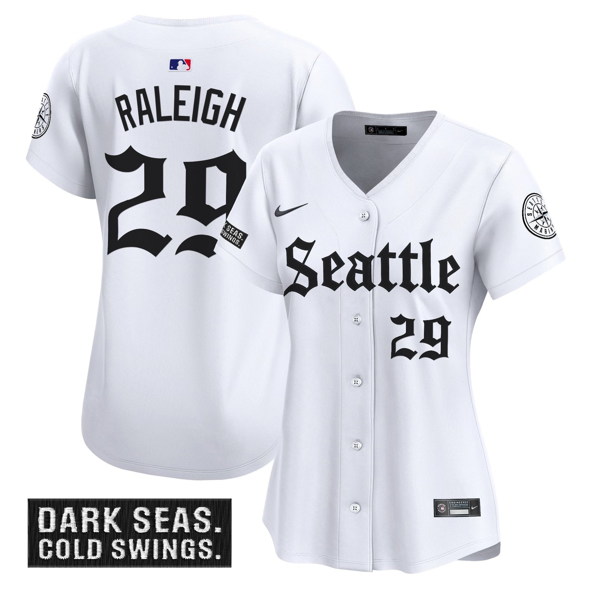 Women's Seattle Mariners 'Deep Sea Gothic Edition' Vapor Premier Limited Jersey - All Stitched