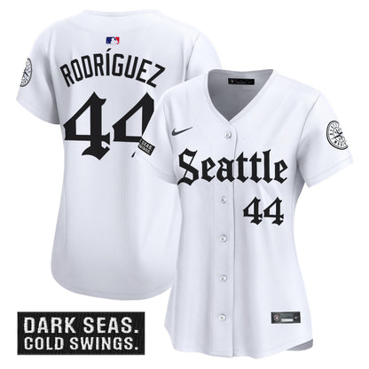Women's Seattle Mariners 'Deep Sea Gothic Edition' Vapor Premier Limited Jersey - All Stitched