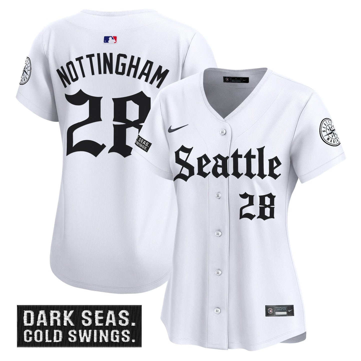 Women's Seattle Mariners 'Deep Sea Gothic Edition' Vapor Premier Limited Jersey - All Stitched