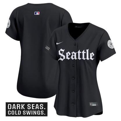 Women's Seattle Mariners 'Deep Sea Gothic Edition' Vapor Premier Limited Jersey - All Stitched