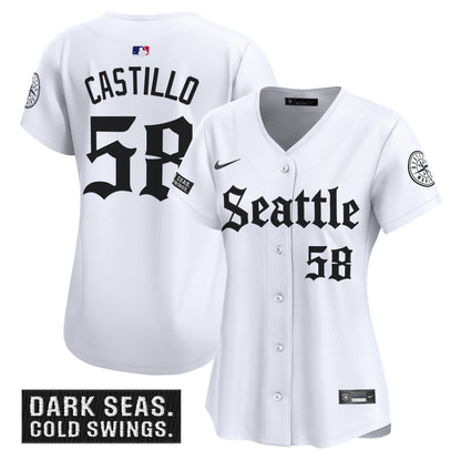 Women's Seattle Mariners 'Deep Sea Gothic Edition' Vapor Premier Limited Jersey - All Stitched
