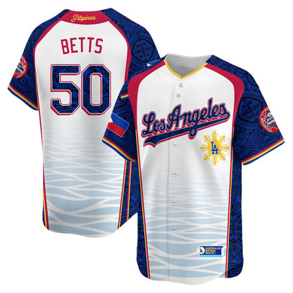 Los Angeles Dodgers Filipino Heritage Night Jersey - All Stitched