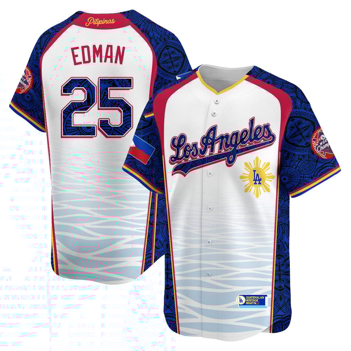 Los Angeles Dodgers Filipino Heritage Night Jersey - All Stitched