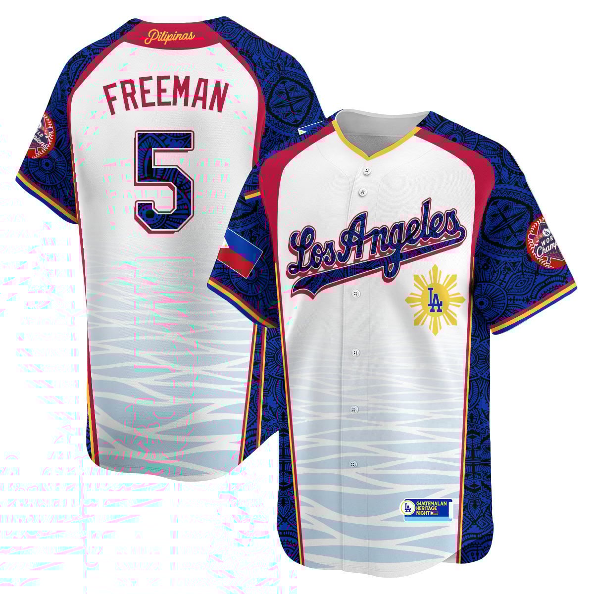 Los Angeles Dodgers Filipino Heritage Night Jersey - All Stitched