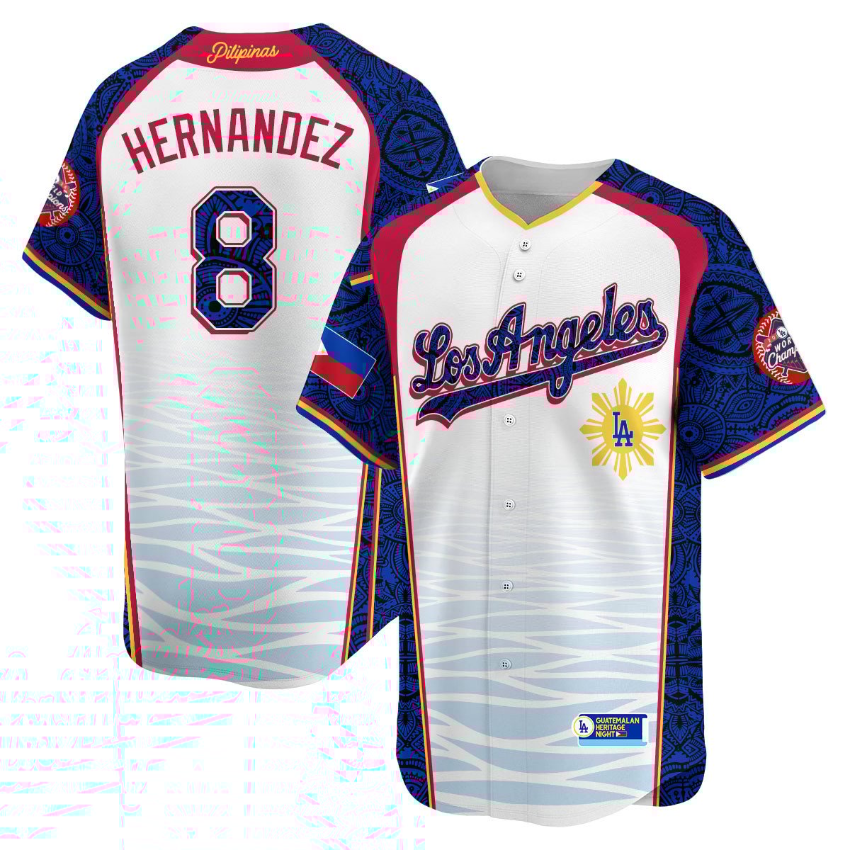 Los Angeles Dodgers Filipino Heritage Night Jersey - All Stitched