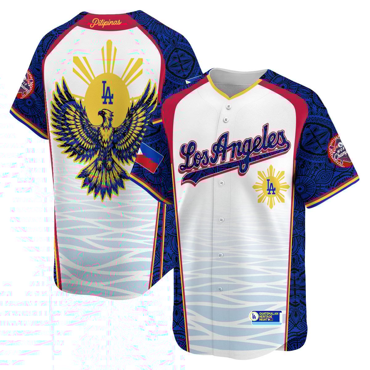 Los Angeles Dodgers Filipino Heritage Night Jersey - All Stitched
