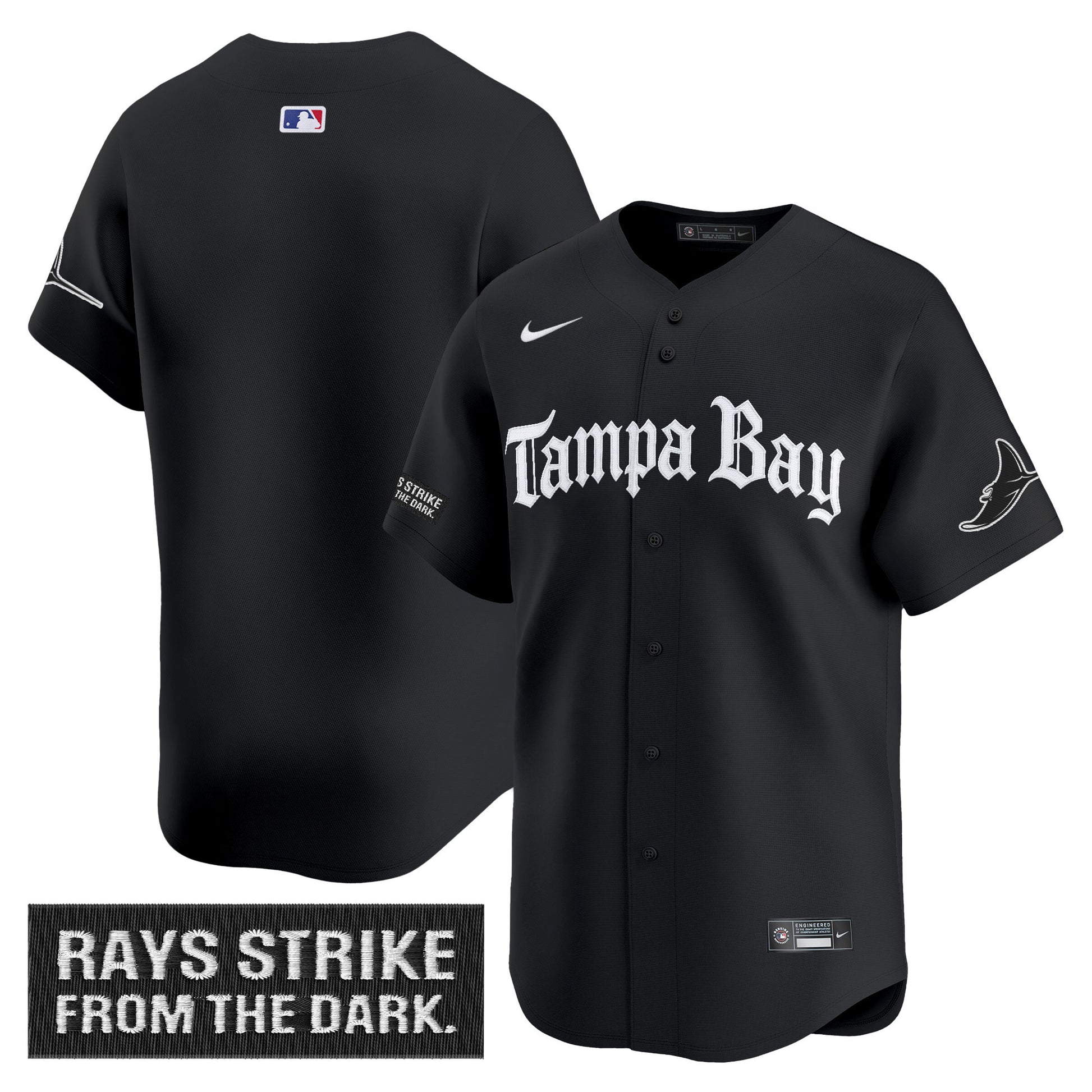 Men's Tampa Bay Rays 'Gothic Deepwater Edition' Vapor Premier Limited Jersey - All Stitched