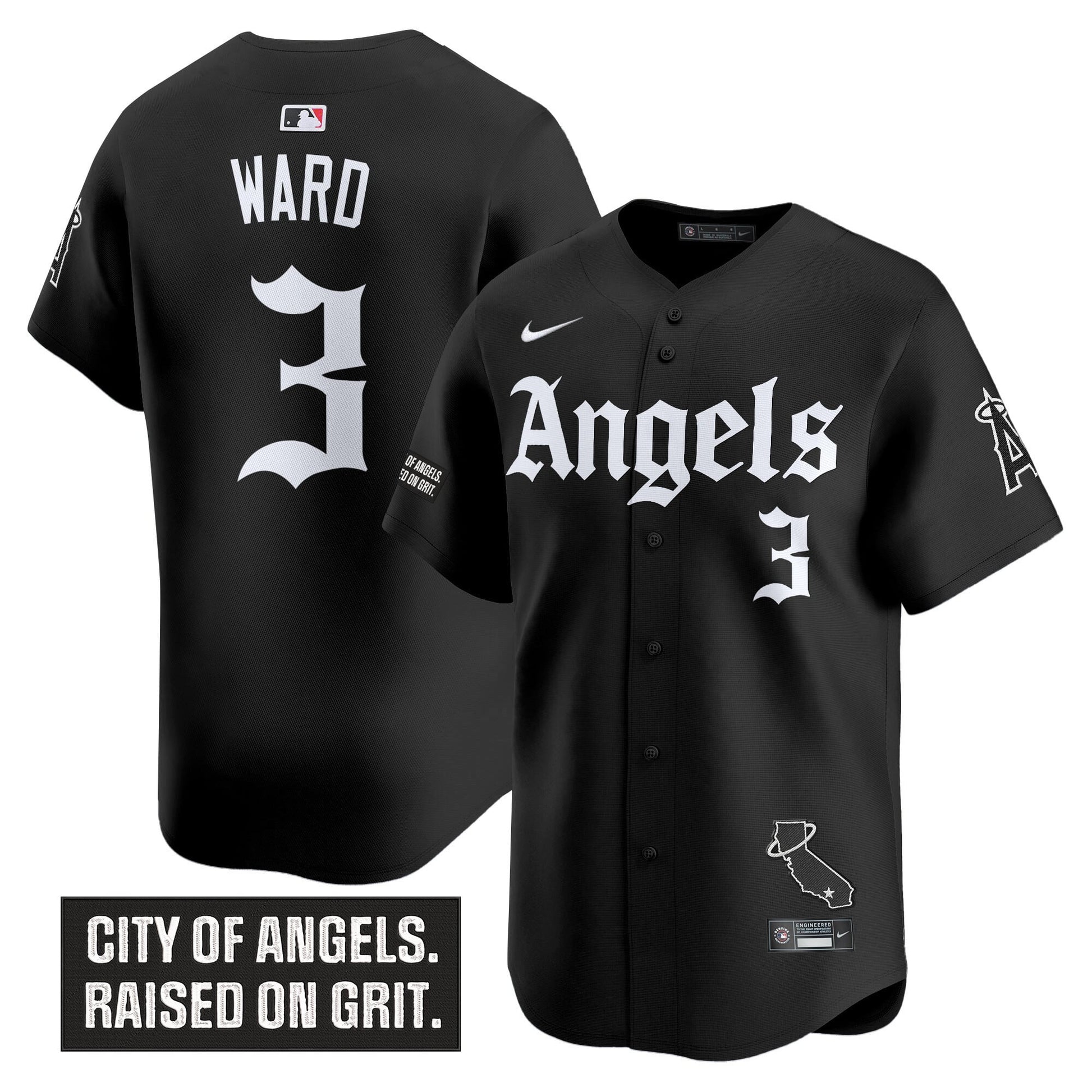 Men's Los Angeles Angels 'Gothic Halo Edition' Vapor Premier Limited Jersey - All Stitched