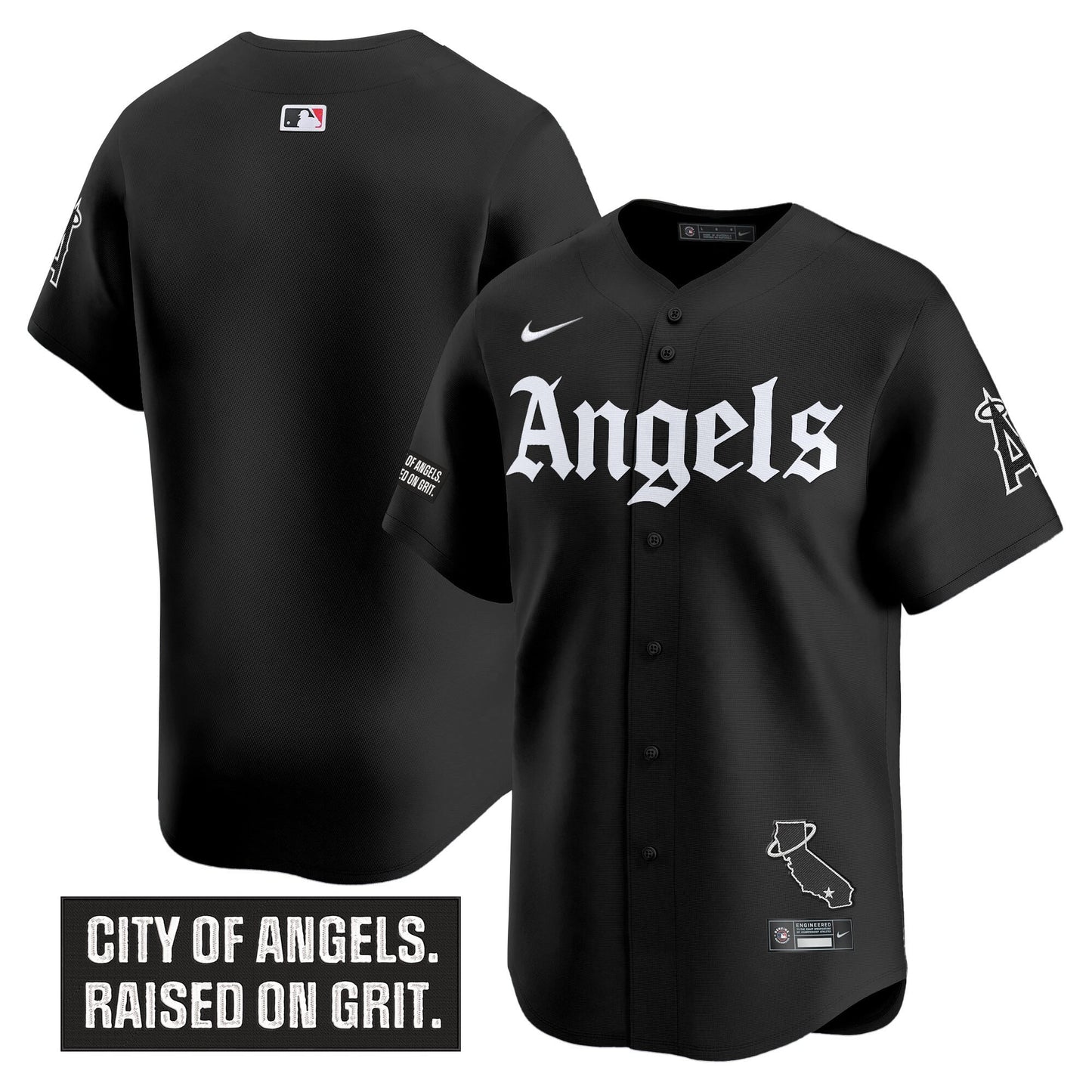 Men's Los Angeles Angels 'Gothic Halo Edition' Vapor Premier Limited Jersey - All Stitched