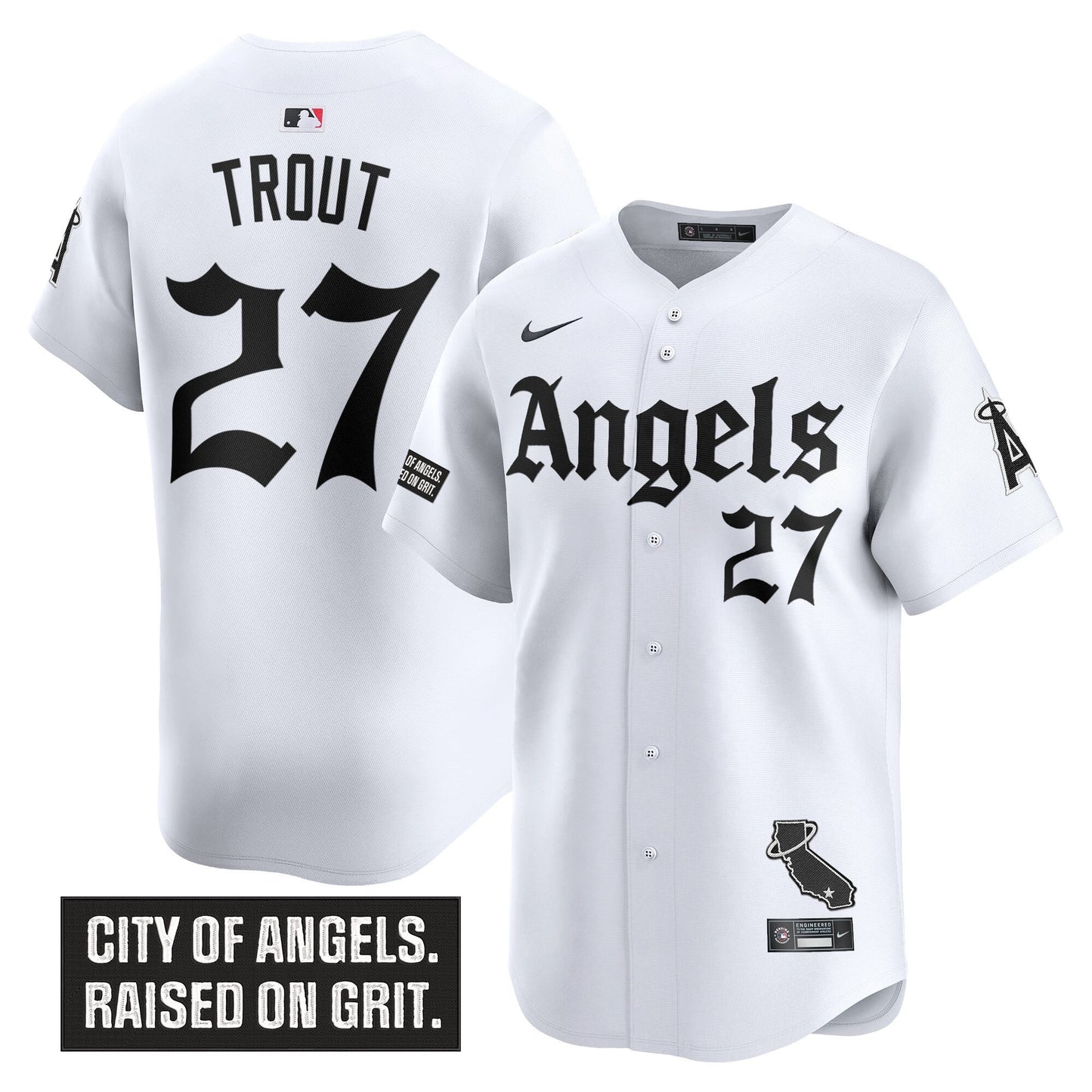 Men's Los Angeles Angels 'Gothic Halo Edition' Vapor Premier Limited Jersey - All Stitched
