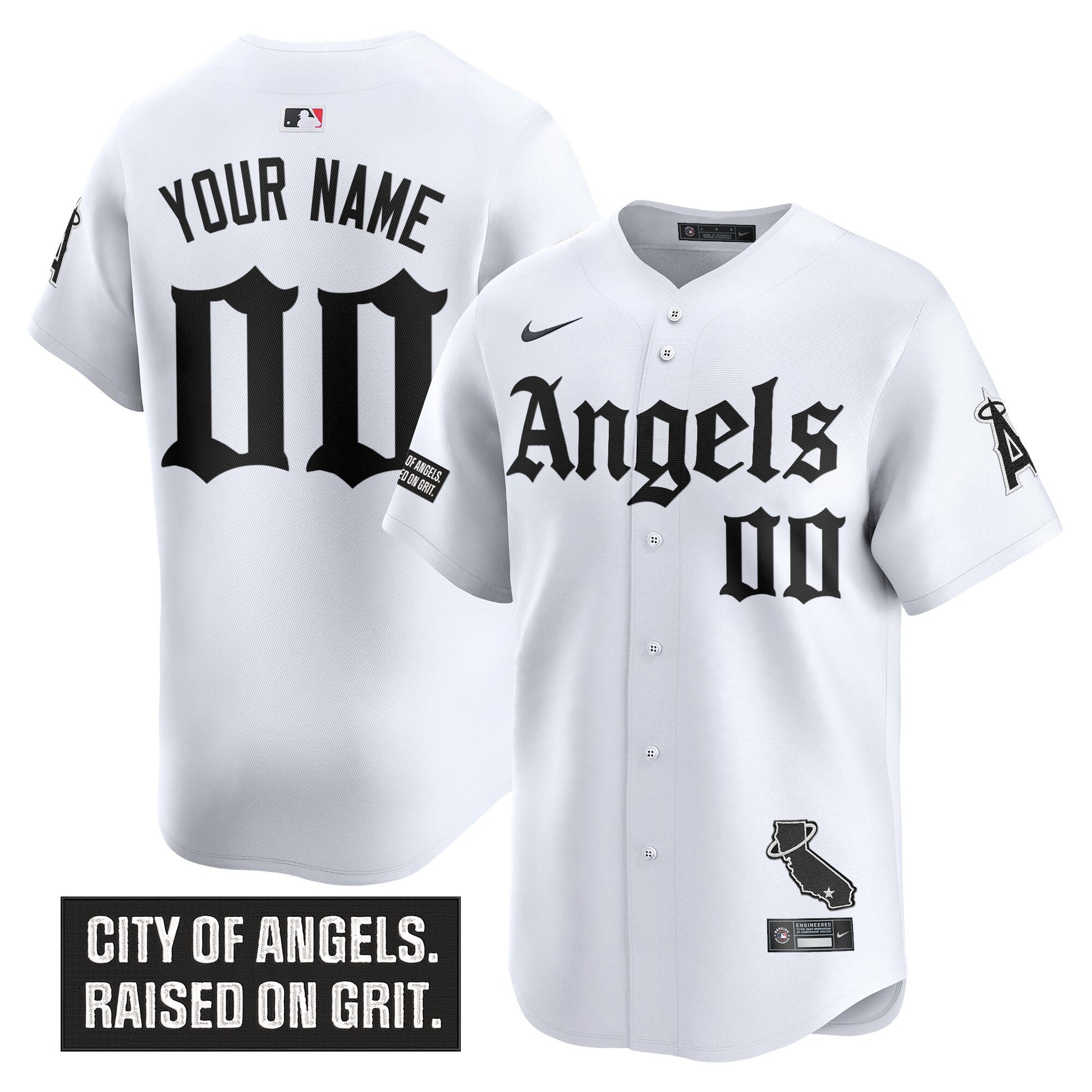 Los Angeles Angels 'Gothic Halo Edition' Vapor Premier Limited Custom Jersey - All Stitched