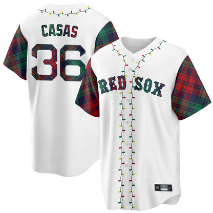 Boston Red Sox Christmas in July Jersey - All Stitched