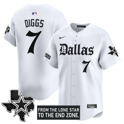 Men's Dallas Cowboys 'Gothic Lone Star Edition' Vapor Baseball Jersey - All Stitched