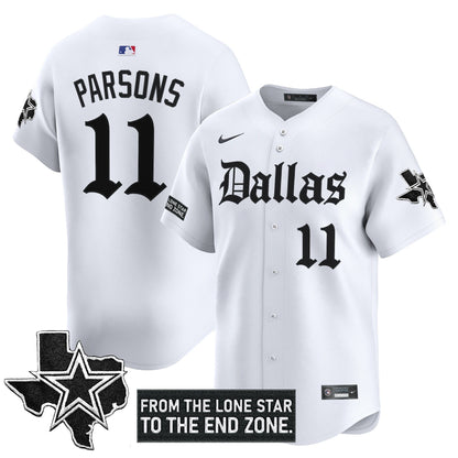 Men's Dallas Cowboys 'Gothic Lone Star Edition' Vapor Baseball Jersey - All Stitched