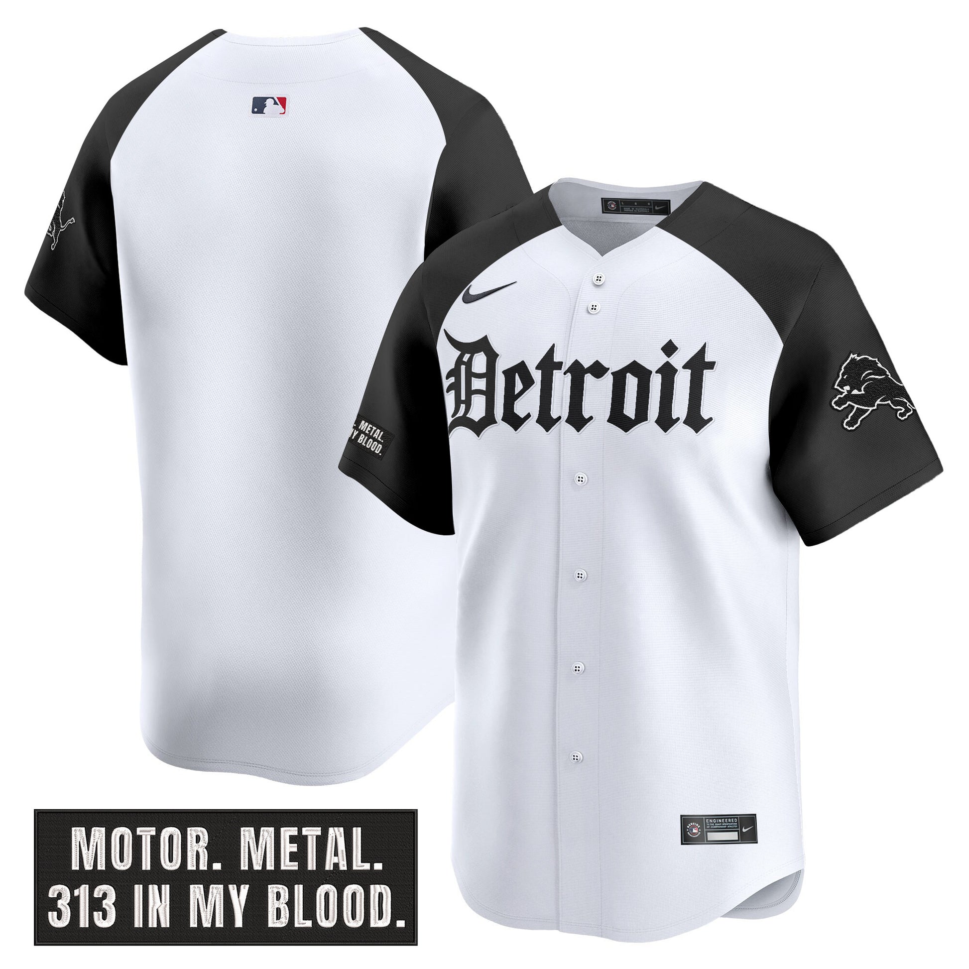 Men's Detroit Lions 'Motor Gothic Edition' Vapor Premier Limited Jersey - All Stitched