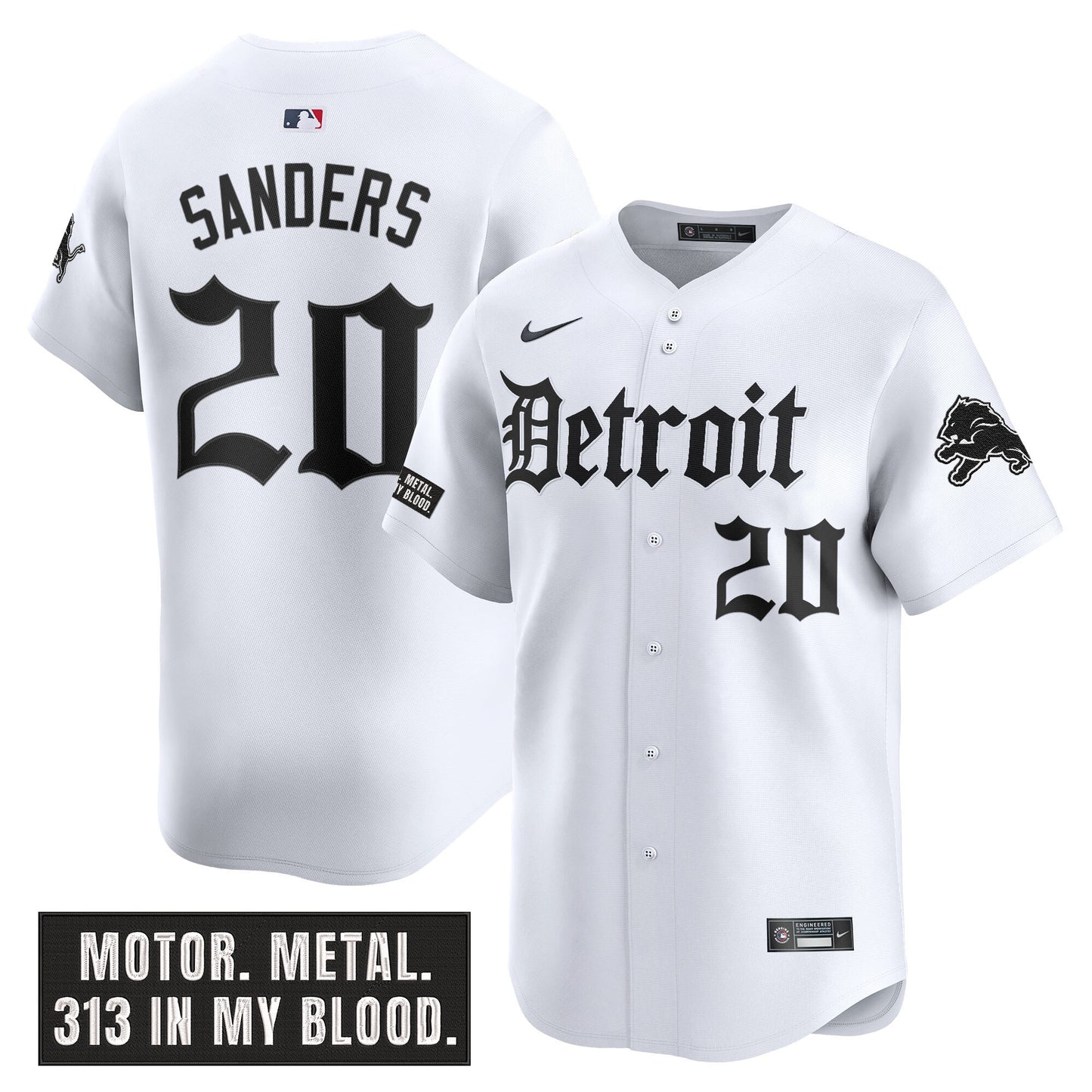 Men's Detroit Lions 'Motor Gothic Edition' Vapor Premier Limited Jersey - All Stitched