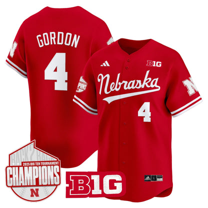 Men's Nebraska Huskers Back 2 Back Champions Patch Vapor Premier Limited Jersey - All Stitched