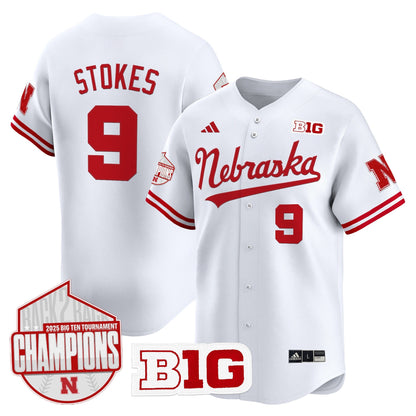 Men's Nebraska Huskers Back 2 Back Champions Patch Vapor Premier Limited Jersey - All Stitched