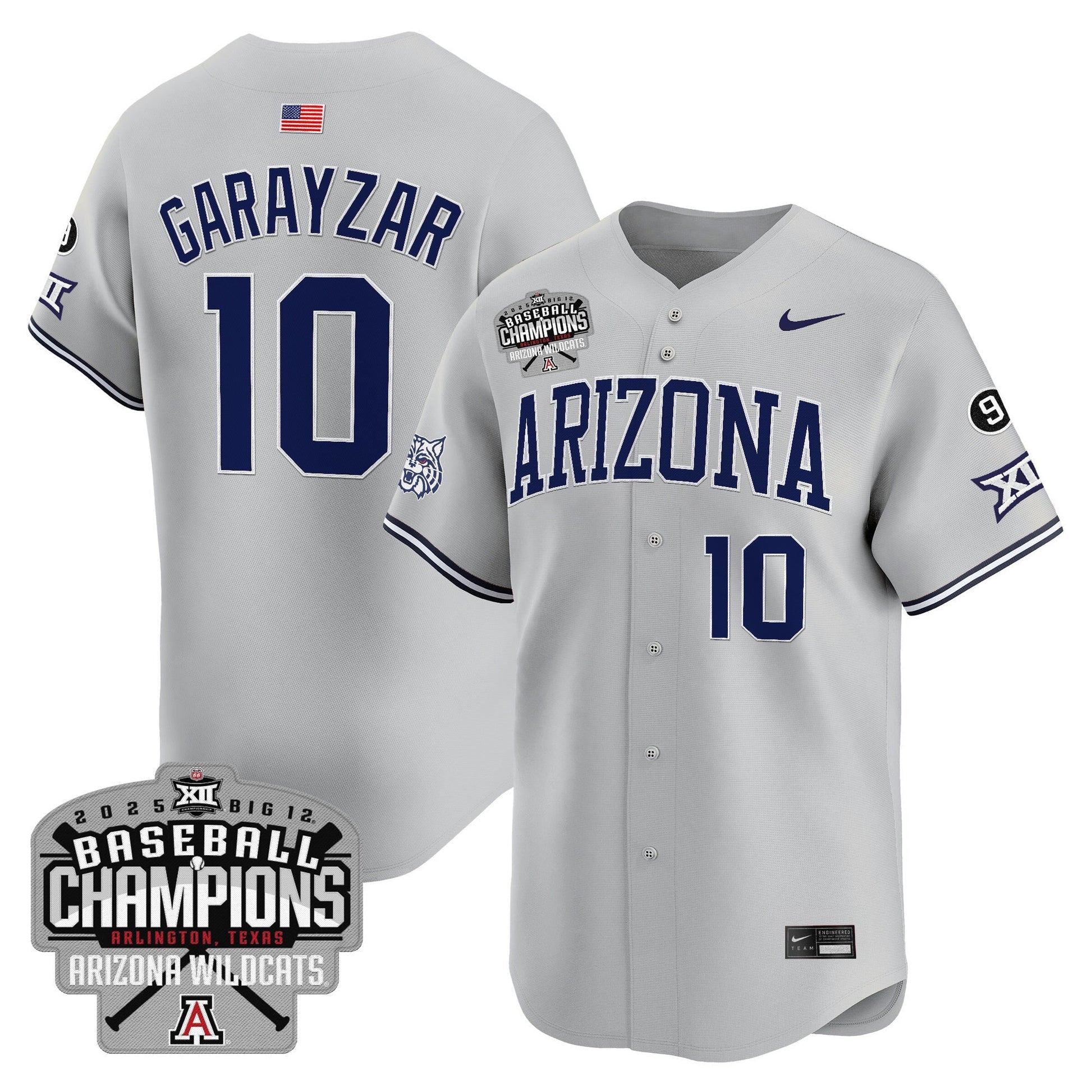 Arizona Wildcats 2025 Big 12 Champions Vapor Premier Limited Jersey - All Stitched