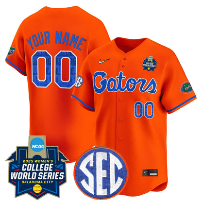Florida Gators Softball 2025 World Series (WCWS) Vapor Premier Limited Custom Jersey - All Stitched