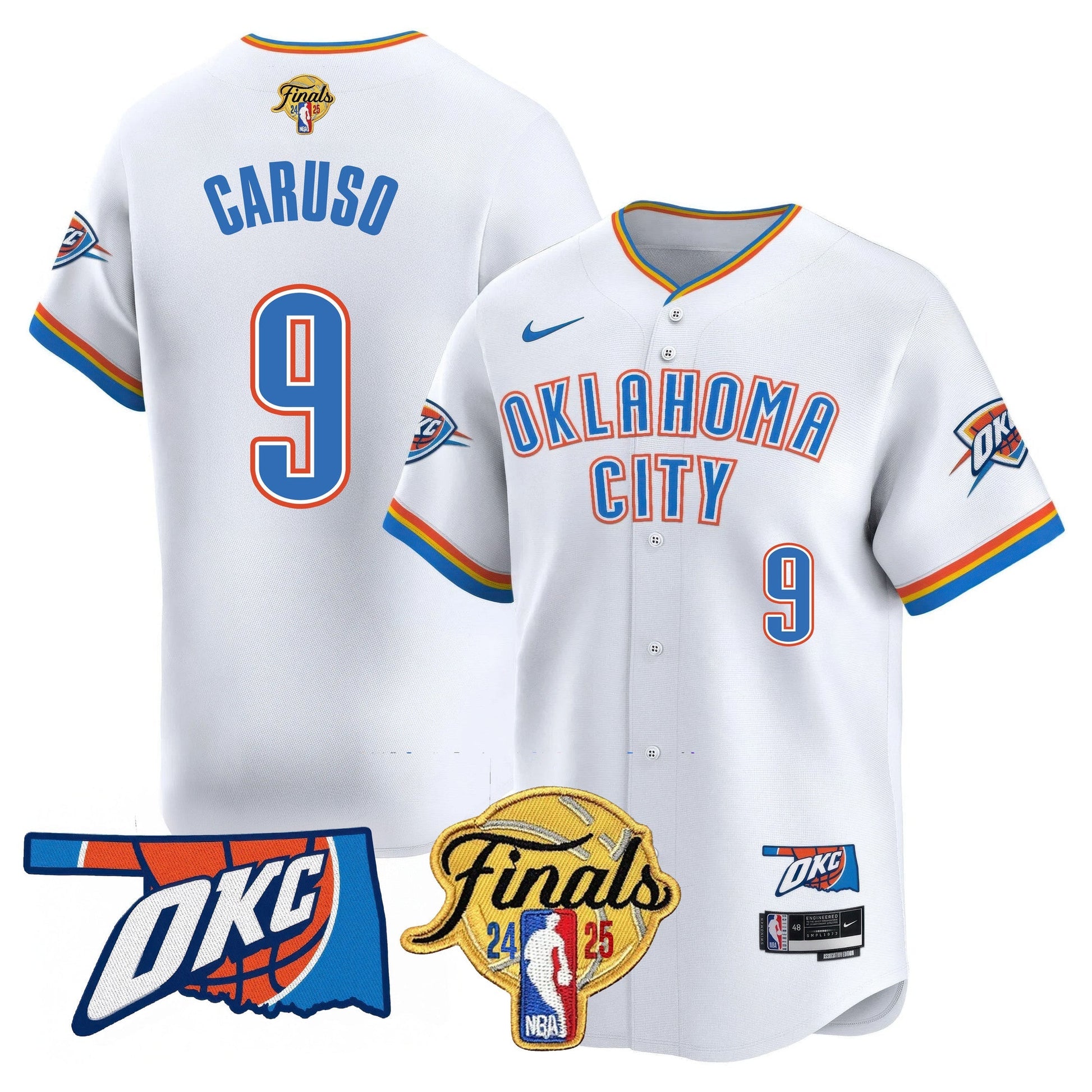 Oklahoma City Thunder Baseball Jersey - Final Patch - All Stitched
