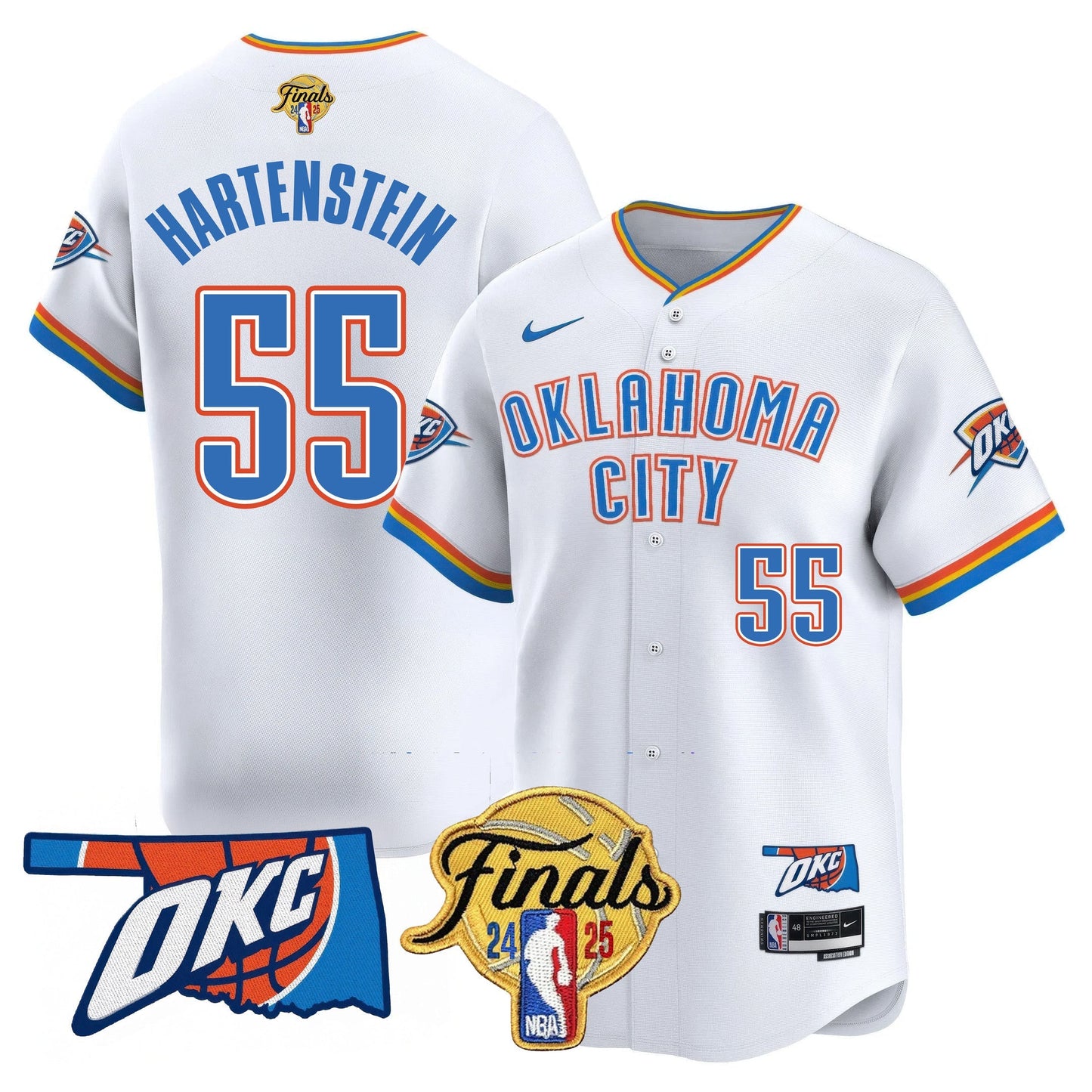 Oklahoma City Thunder Baseball Jersey - Final Patch - All Stitched