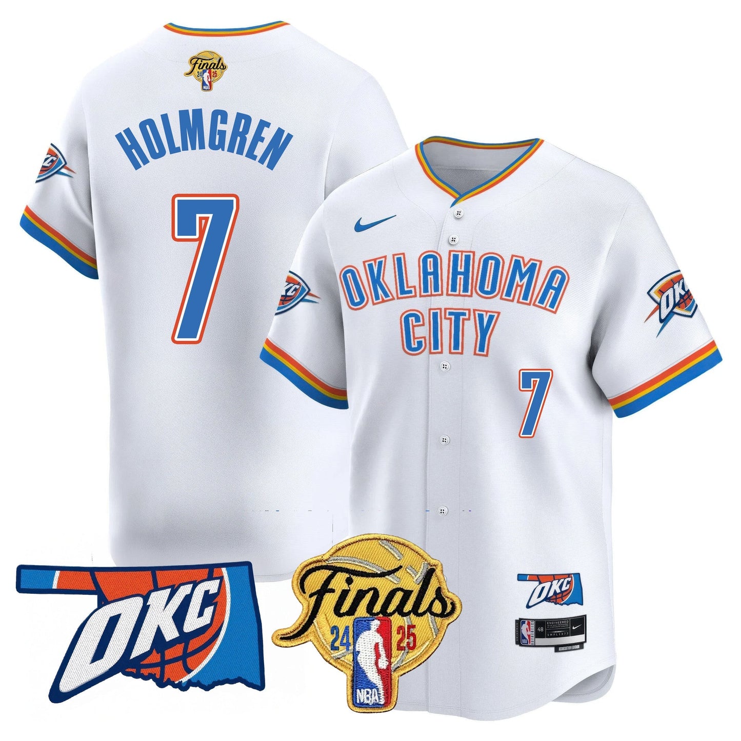 Oklahoma City Thunder Baseball Jersey - Final Patch - All Stitched