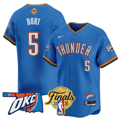 Oklahoma City Thunder Baseball Jersey - Final Patch - All Stitched