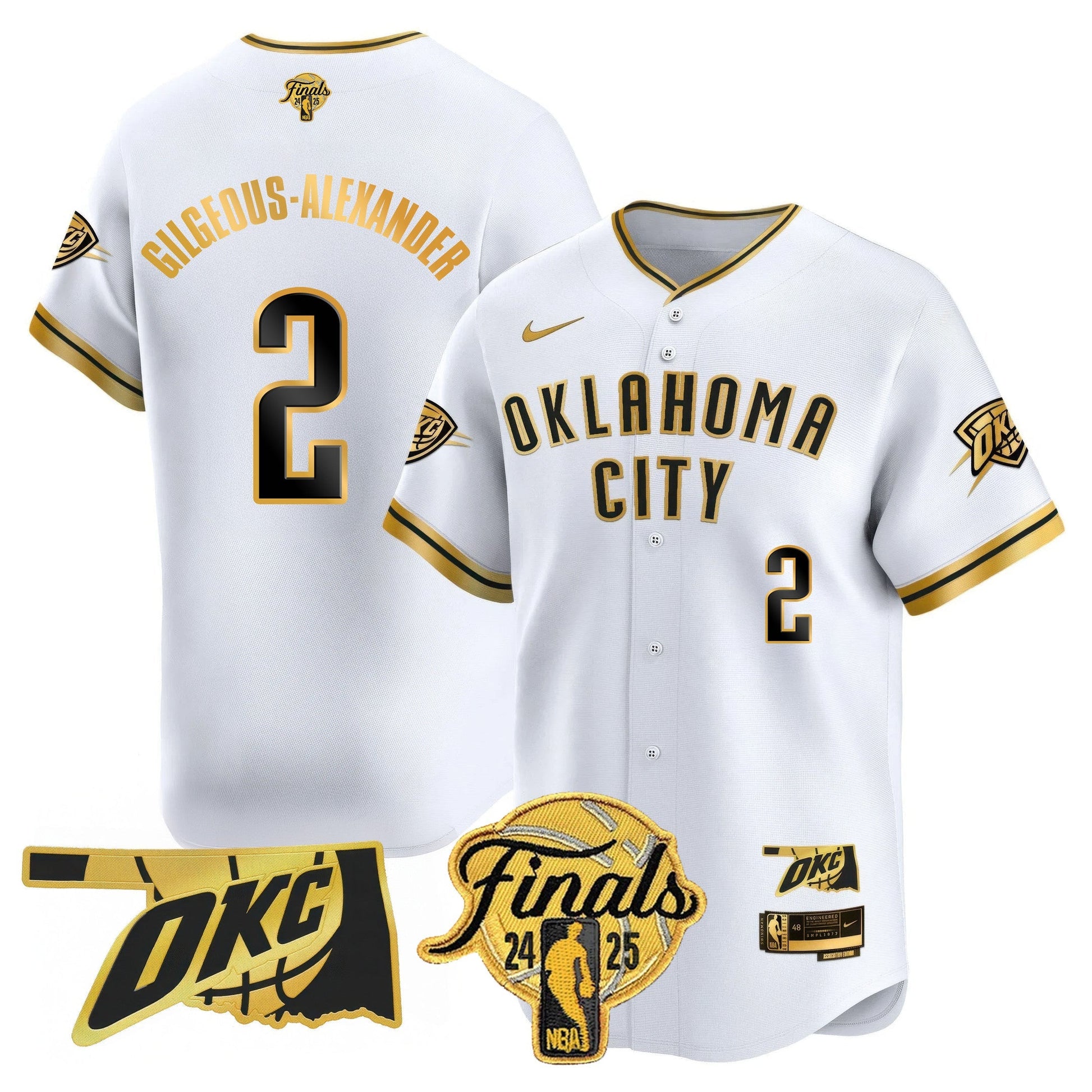 Oklahoma City Thunder Baseball Jersey - Final Patch - All Stitched