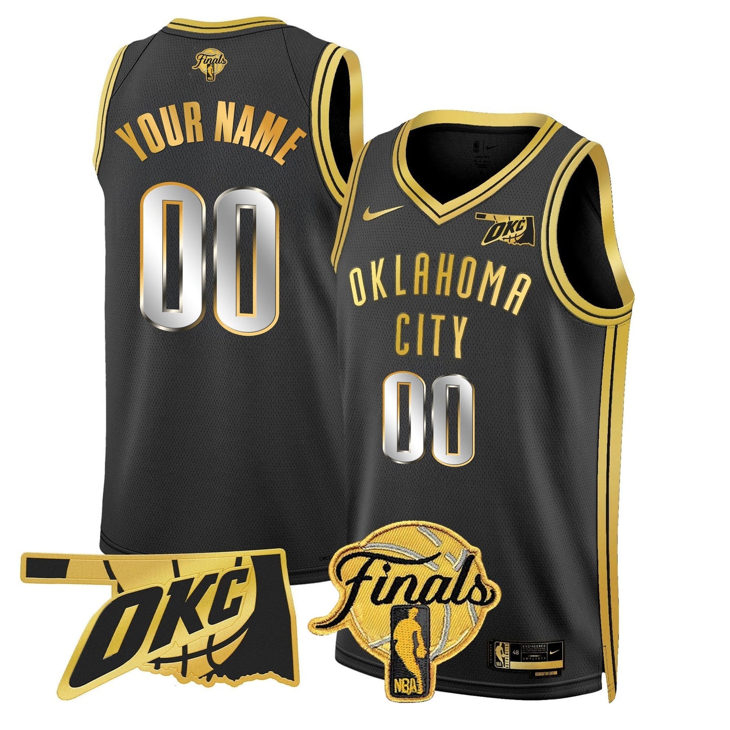 Oklahoma City Thunder Custom Jersey - Final Patch - All Stitched