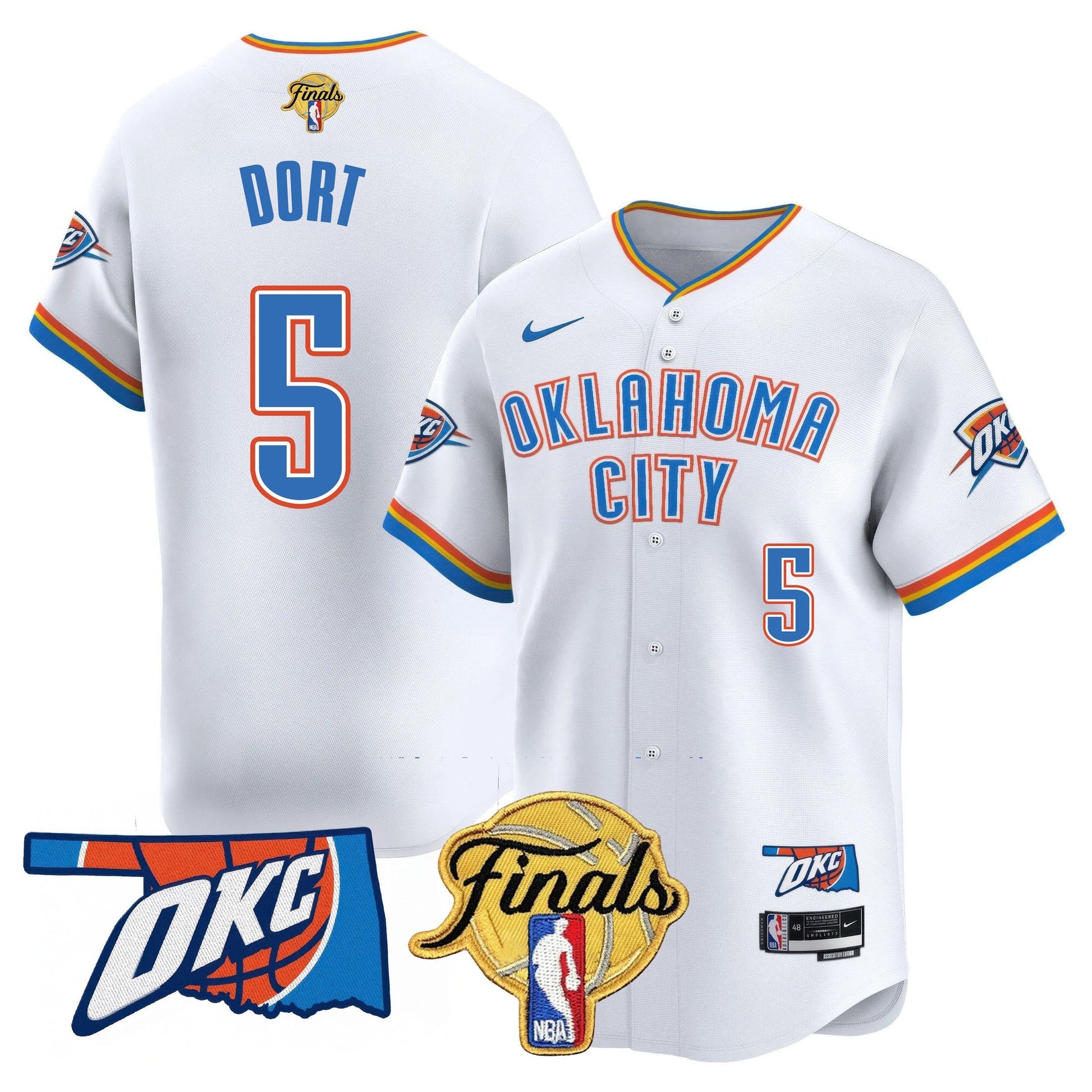Oklahoma City Thunder Baseball Jersey - Final Patch - All Stitched