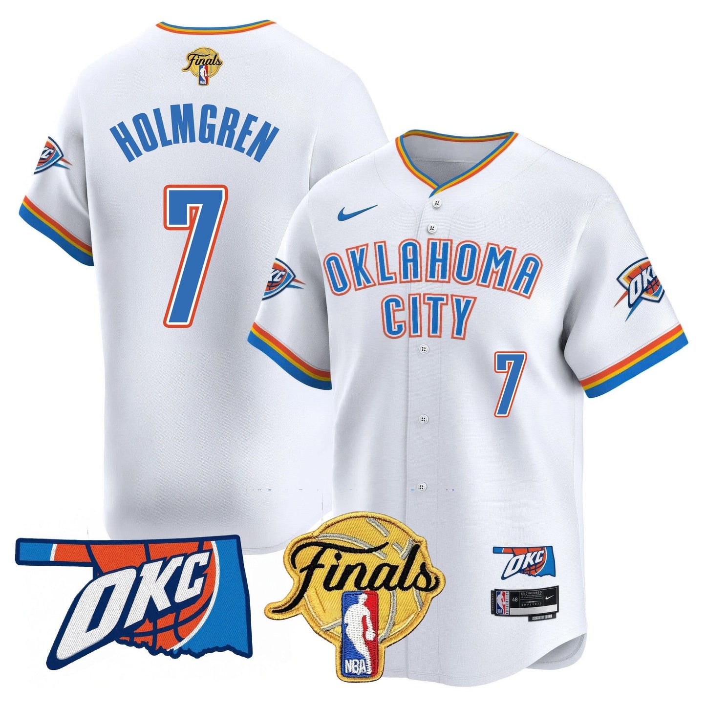 Oklahoma City Thunder Baseball Jersey - Final Patch - All Stitched