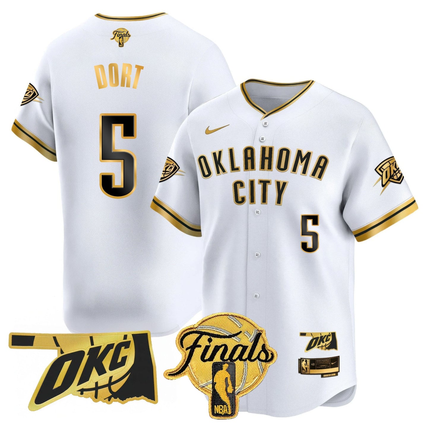 Oklahoma City Thunder Baseball Jersey - Final Patch - All Stitched