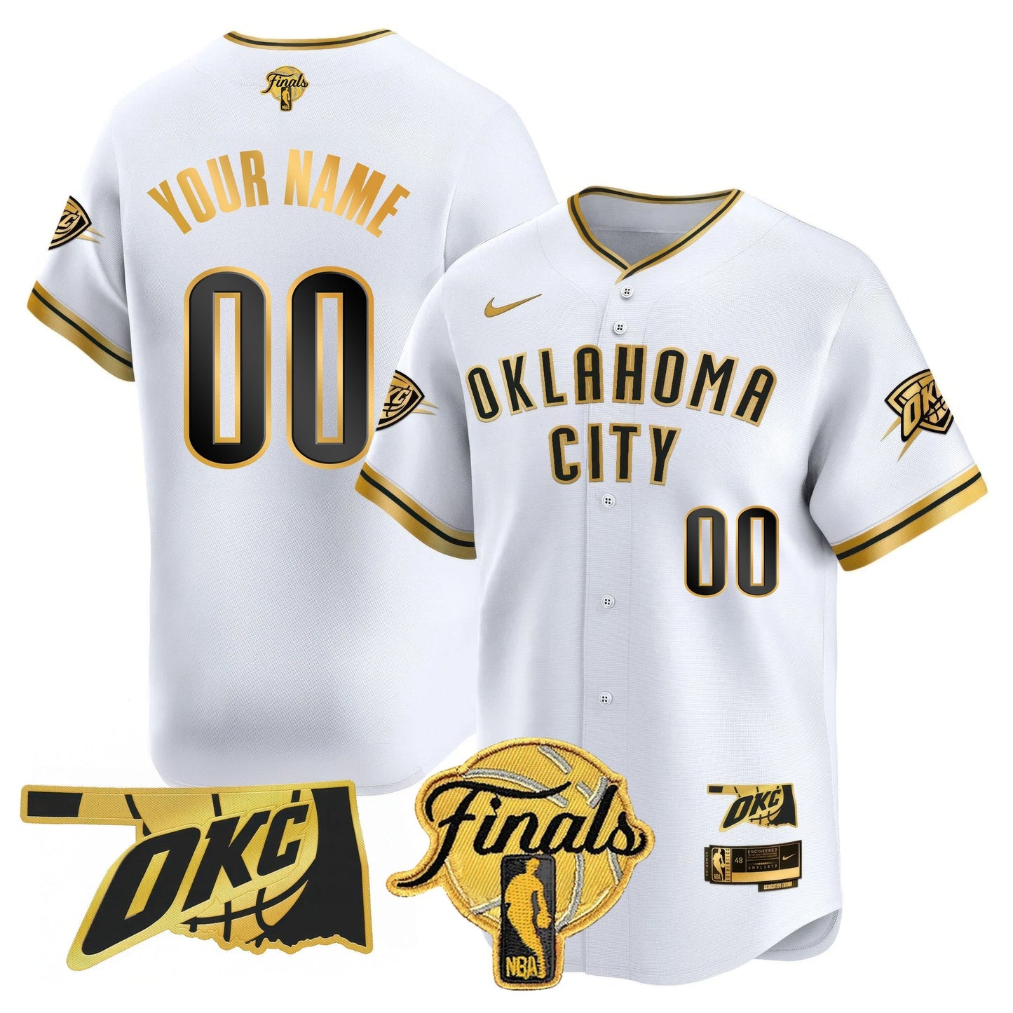 Oklahoma City Thunder Baseball Custom Jersey - Final Patch - All Stitched